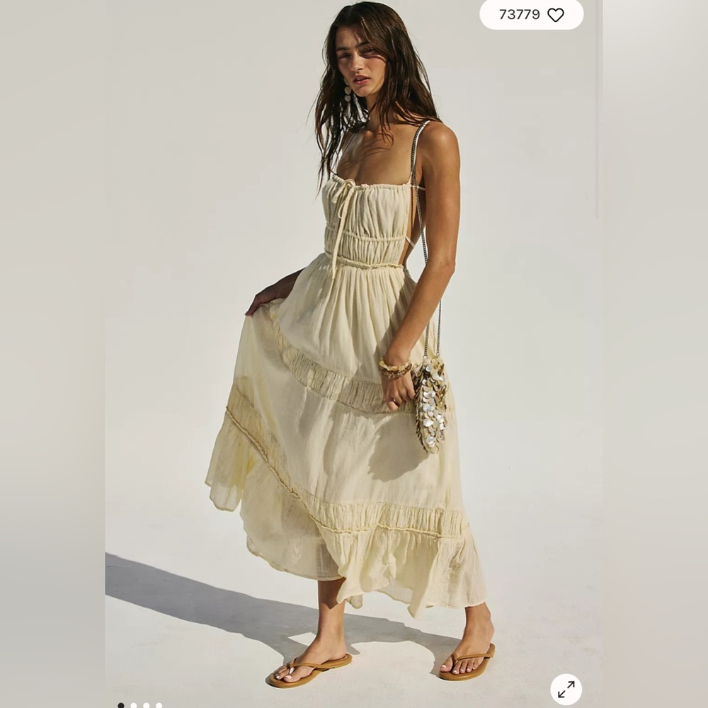 Elegant Cream Halter Dress